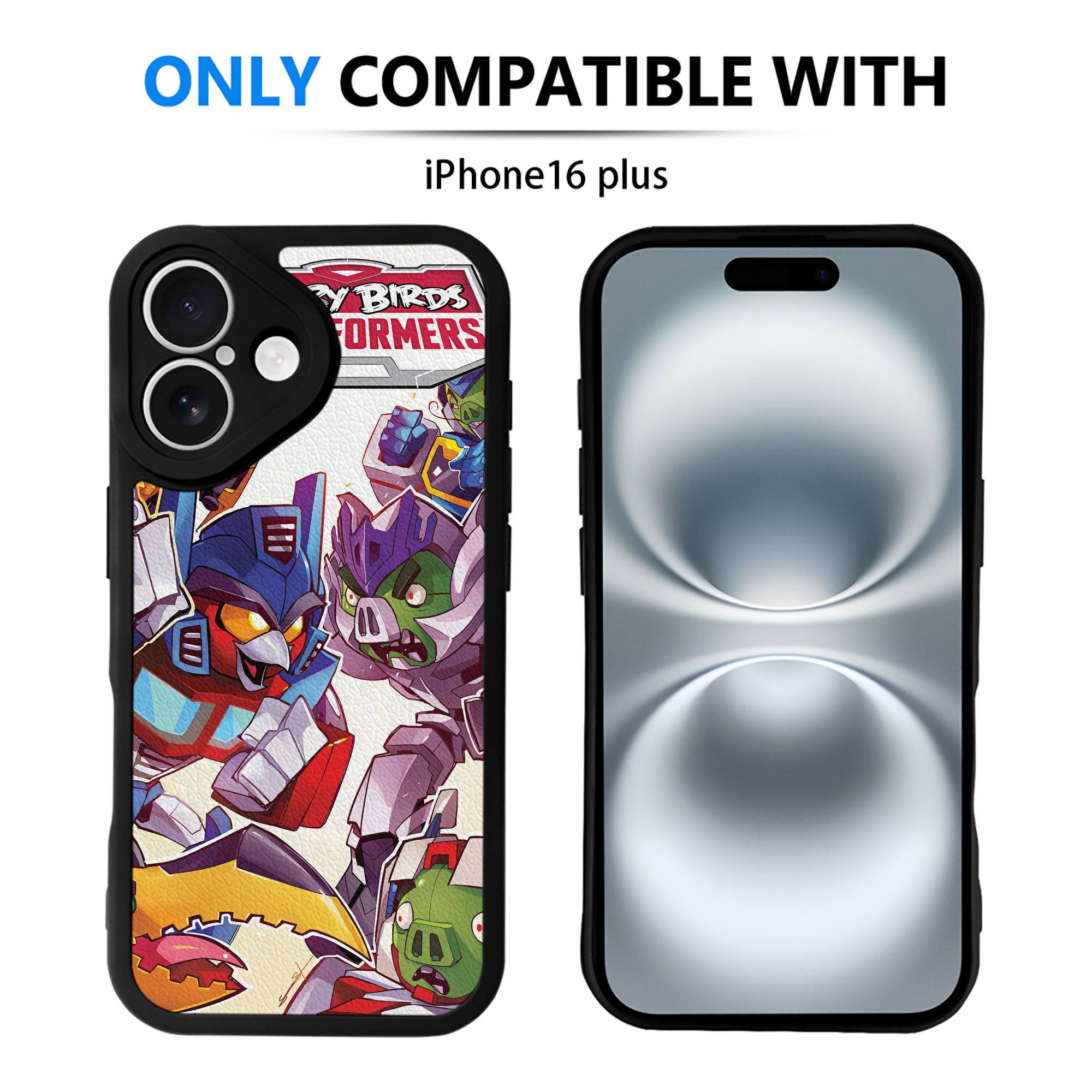 （画像用） Angry Birds アングリーバード 【iPhone 16シリーズ対応】シリコンスマホケース（レザー調） 材質：シリコン